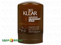 Дезодорант-Кристалл DEOKLEAR с экстрактом зерен кофе Арабика (twist up), 60 гр